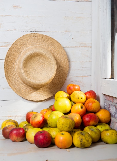 Rode en gele appels uit normandië