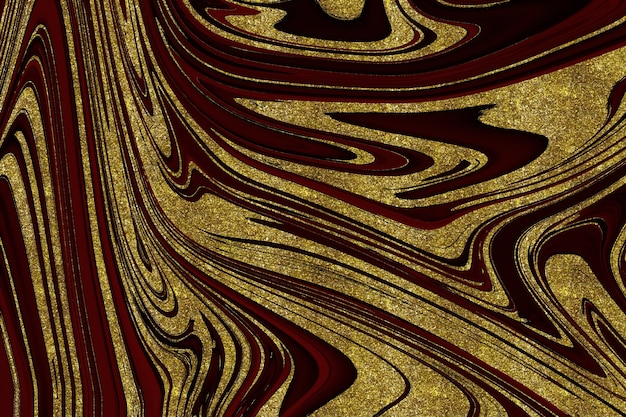 Rode en gouden marmeren abstracte achtergrond