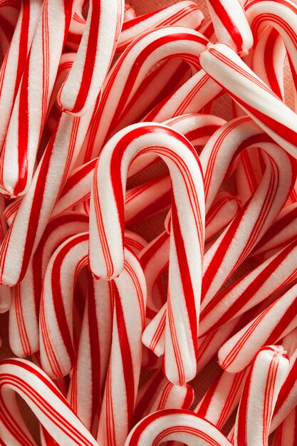 Rode en witte Mini Candy Canes voor Kerstmis