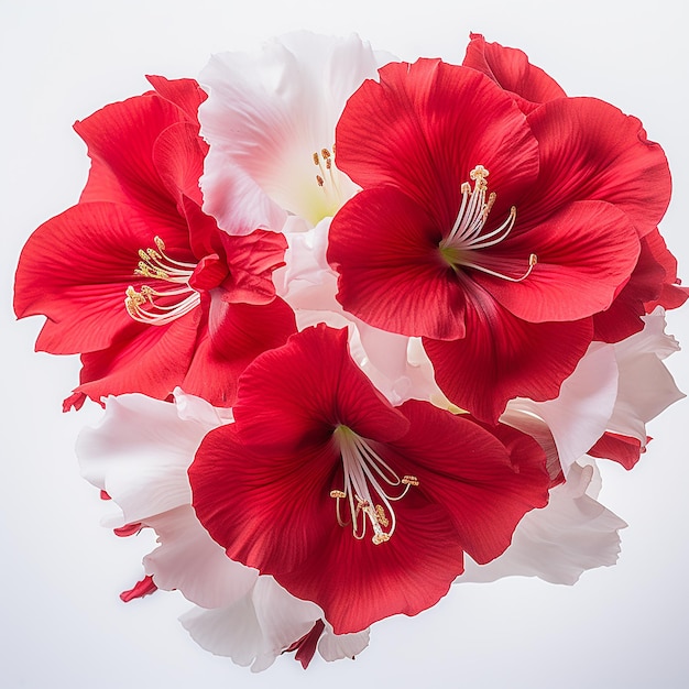 Rode gladiolen op witte close-up