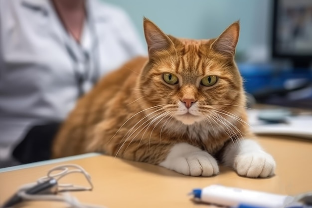 Rode kat bij de generatieve ai van de dierenartskliniek