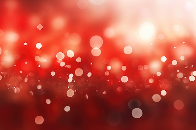 Rode kerst achtergrond met een prachtige glitter bokeh Generatieve AI