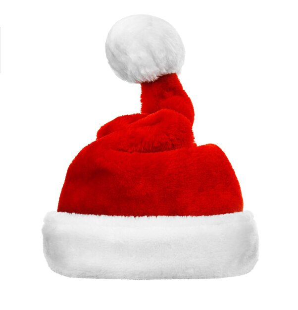 Rode kerstman hoed op witte achtergrond