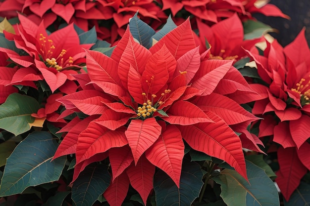 Rode kleur Poinsettia bloem