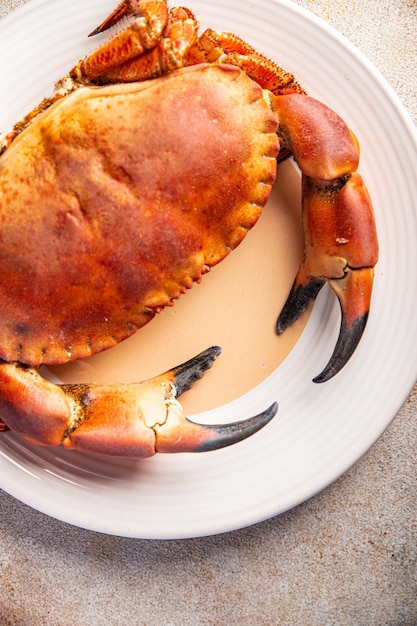 rode krab zeevruchten schelpdieren verse maaltijd voedsel snack op tafel kopie ruimte voedsel achtergrond