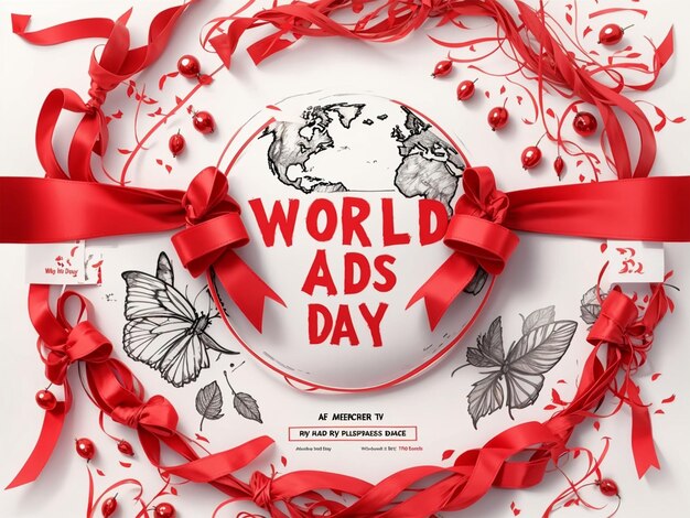 Foto rode lint wereld aids dag