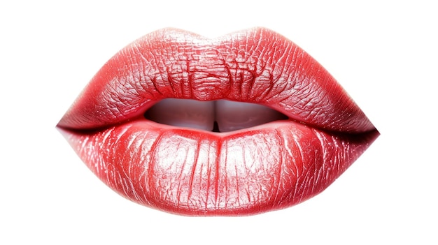 Rode lippen in schoonheidsindustrie stijl illustratie Rode lippenstift