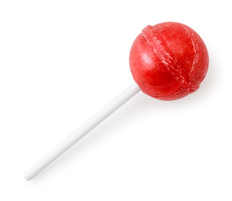 Rode Lollipop op wit