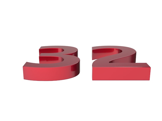 Rode nummer verkoop 3d illustratie