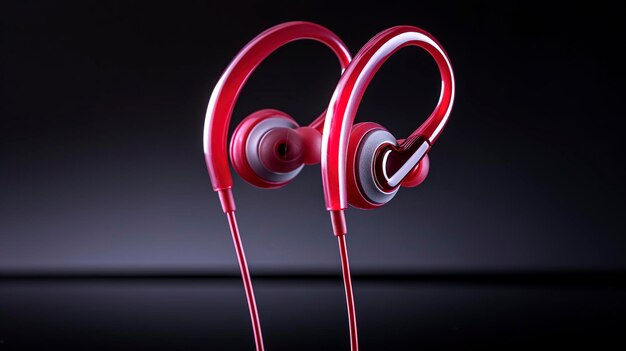 Rode oorbellen met hartvormige handgrepen met de tekst hart en hart