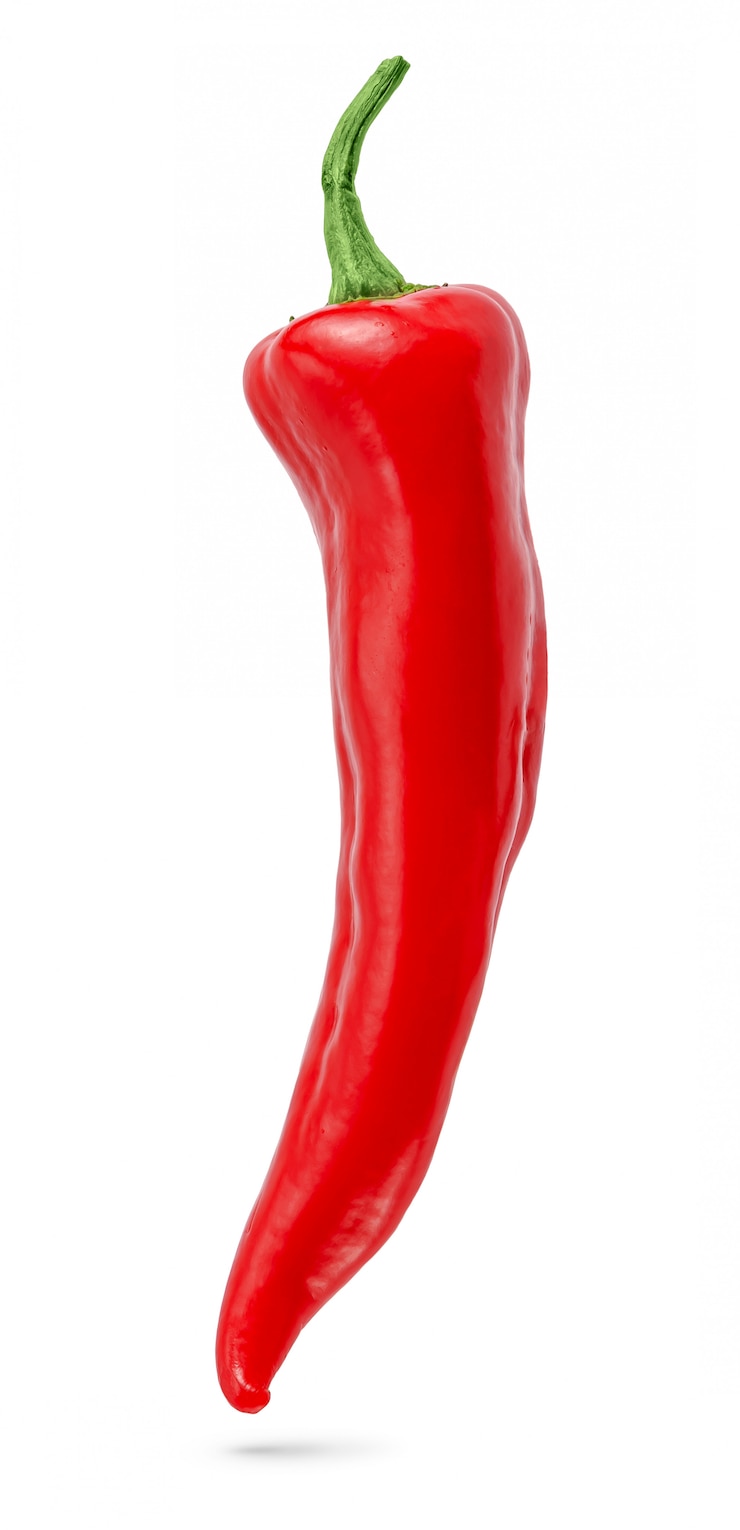 Rode paprika geïsoleerd