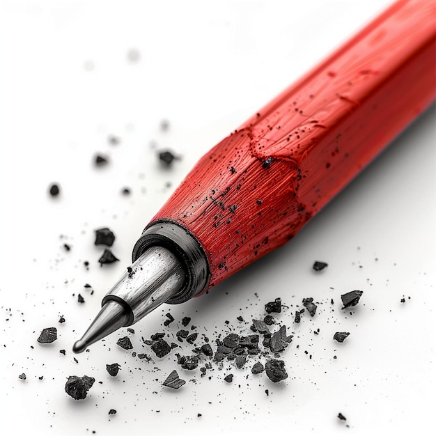 Rode pen omringd door zwarte stof Generatieve AI