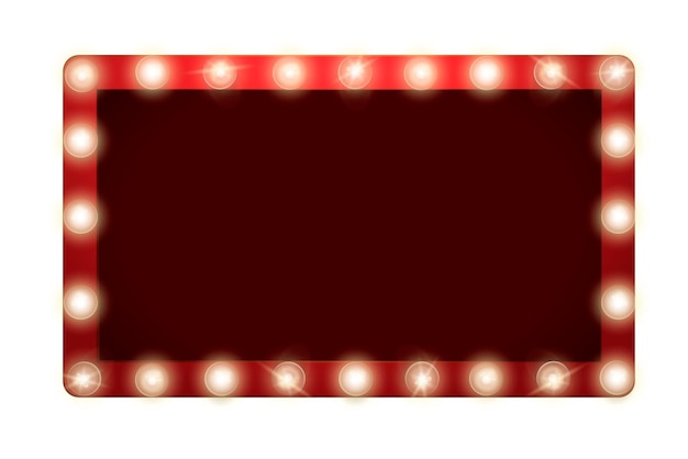 Rode png frame gloeilamp transparante achtergrond