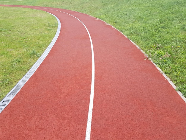 Rode renbanen in het stadion