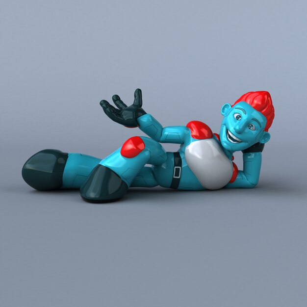 Foto rode robot - 3d illustratie