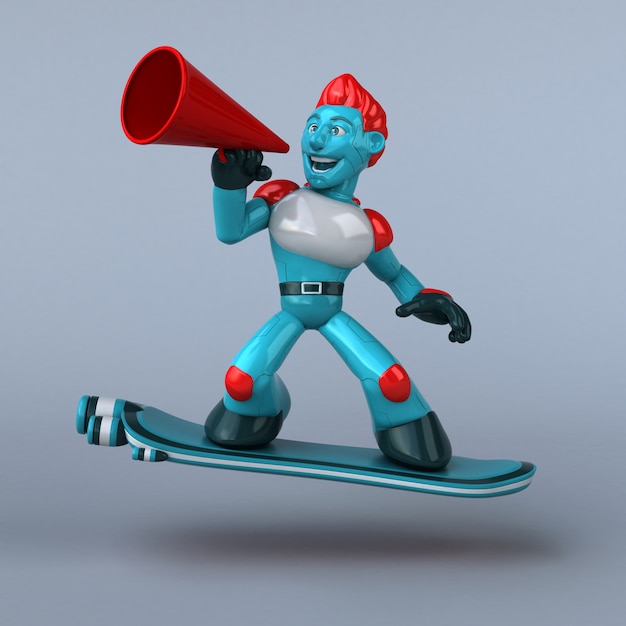 Rode robot - 3D illustratie