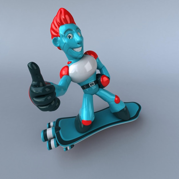 Rode Robot - 3D illustratie