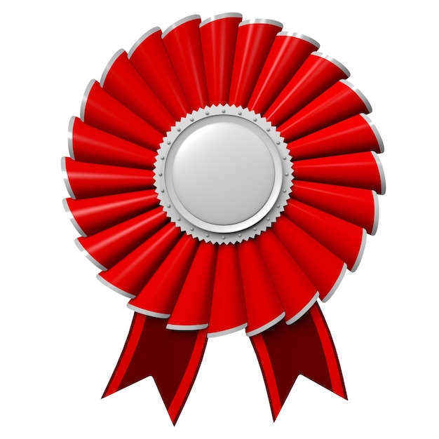 Rode ronde badge met lint award concept