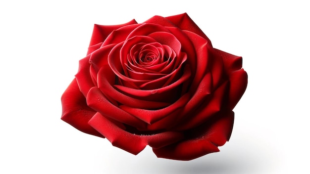 Foto rode roos geïsoleerd op witte achtergrond