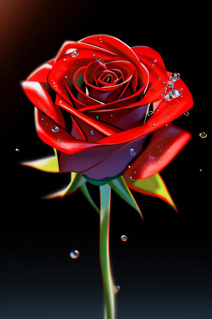 Foto rode roos hd wallpaper achtergrond illustratie cartoon animatie ontwerpmateriaal