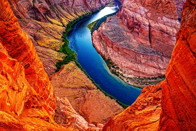 Rode rots canyon weg panoramisch uitzicht reizen levensstijl succes concept reizen avontuur buiten concep