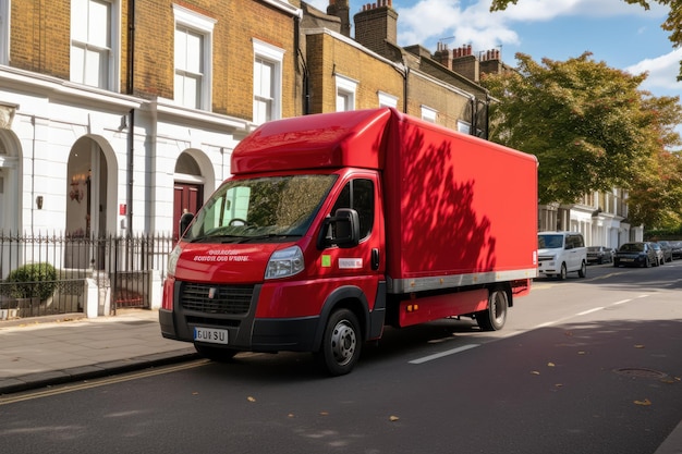 Rode Royal Mail-bestelwagen in Pimlico Londen