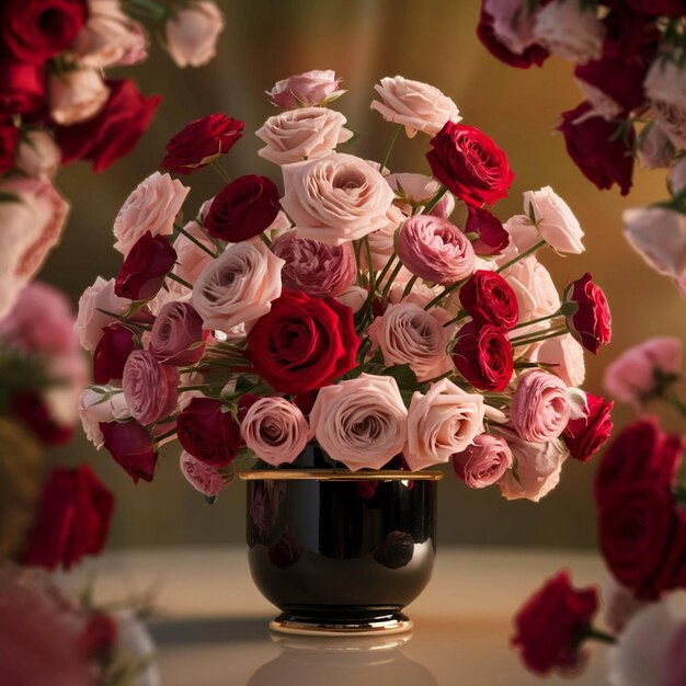 Rode rozen Bloemen Kleurrijke rozen achtergrond