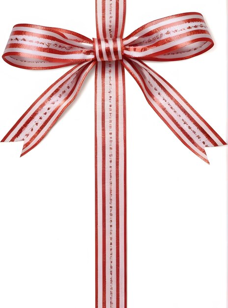 Foto rode strik met lint voor geschenkverpakking