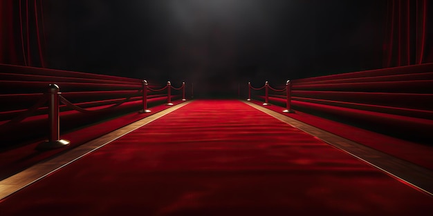 Rode tapijt weg pad decoratie achtergrond kan worden gebruikt als roem succes