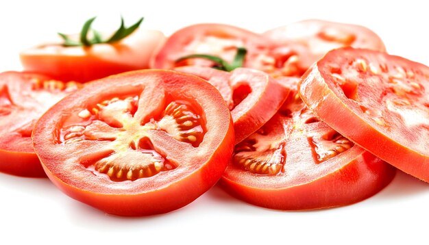 Rode tomaten op tafel met een witte achtergrond