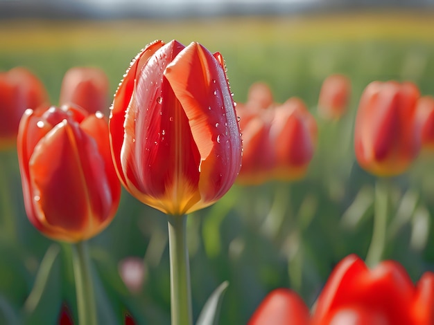 Rode tulp het symbool van Parkinson bewustzijn