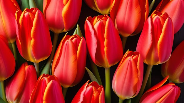 Foto rode tulpen achtergrond close-up