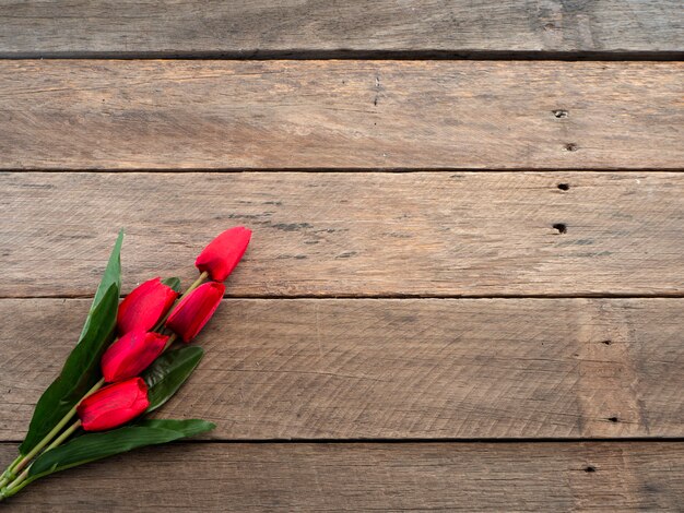 Rode tulpen paasdag of lente
