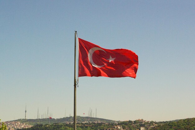 Foto rode turkse vlag