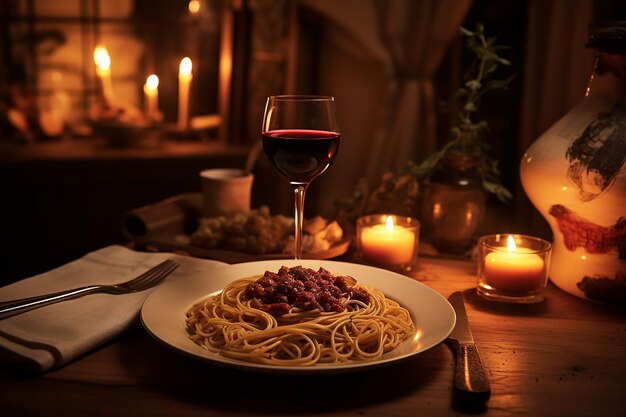 Rode wijn elegantie glas op houten tafel