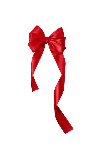 Rode zijden strik voor cadeaupakketdecoratie Gebonden strik als element voor uw ontwerp