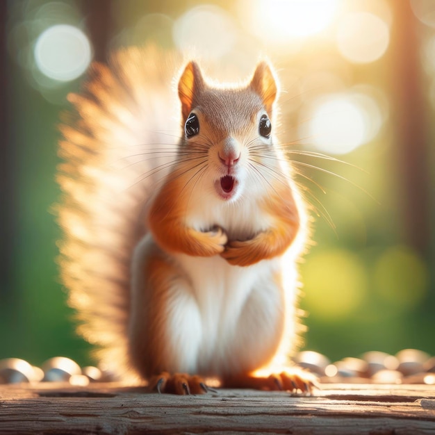 A rodent with surprised look on its face the squirrel charm ai generative