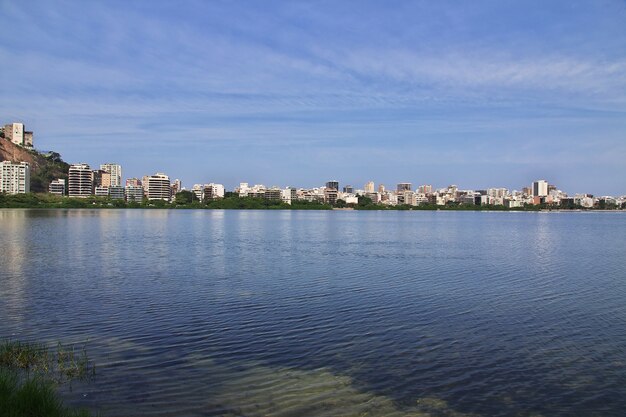 브라질 리우데자네이루의 Rodrigo de Freitas Lagoon