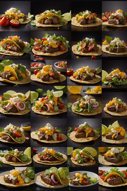 Roekeloos gemaakte Mexicaanse rundvlees burrito op rustiek houten bord taco Mexicaanse taco's met rundvlees maïs en salsa Mexicaanse keuken