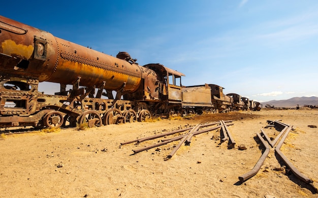 Roestige stoomlocomotieven in Bolivia