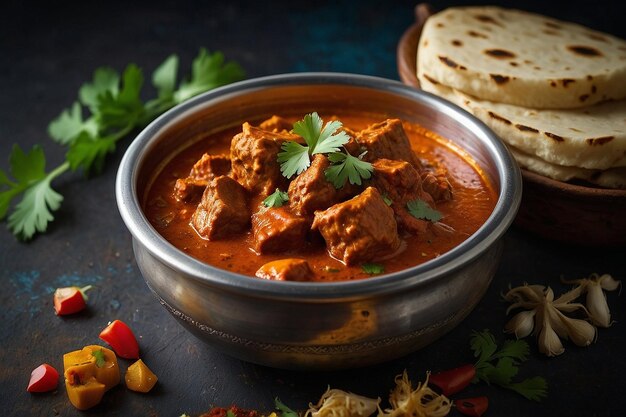 Foto rogan josh con il coriandolo