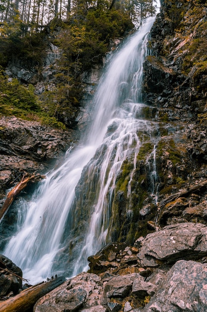 Rohacsky waterfall high tatras in Slovakia Western Tatras mountains Rohace Slovakia