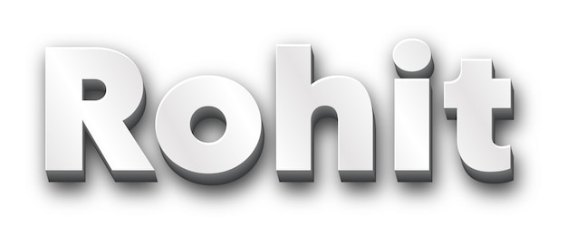 Rohit sign in text effect photo with a white background