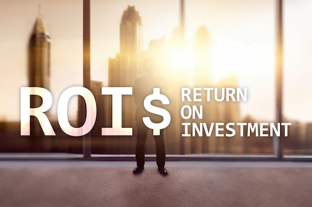 ROI Rendement op investering Financiële markt en aandelenhandel concept