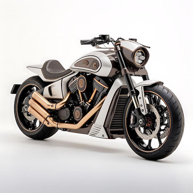 Photo roland sands the ness signature an iconic custom bike design motorbike on white background clean