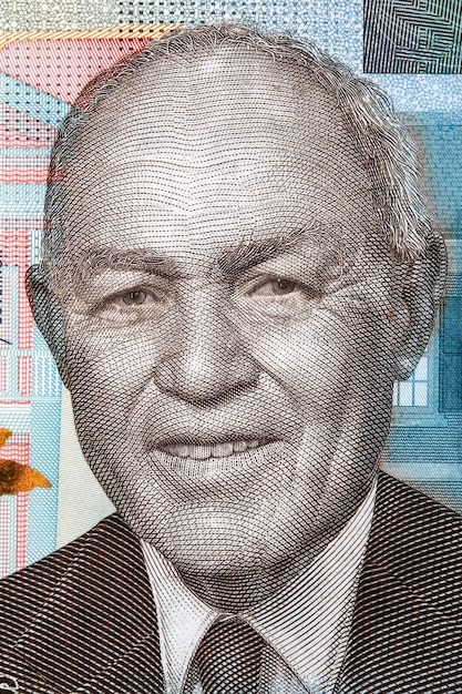 Roland Theodore Symonette een portret van Bahamaanse Dollar