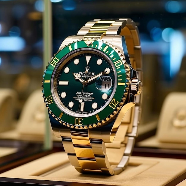 Photo rolex famous brand at department store at taipei