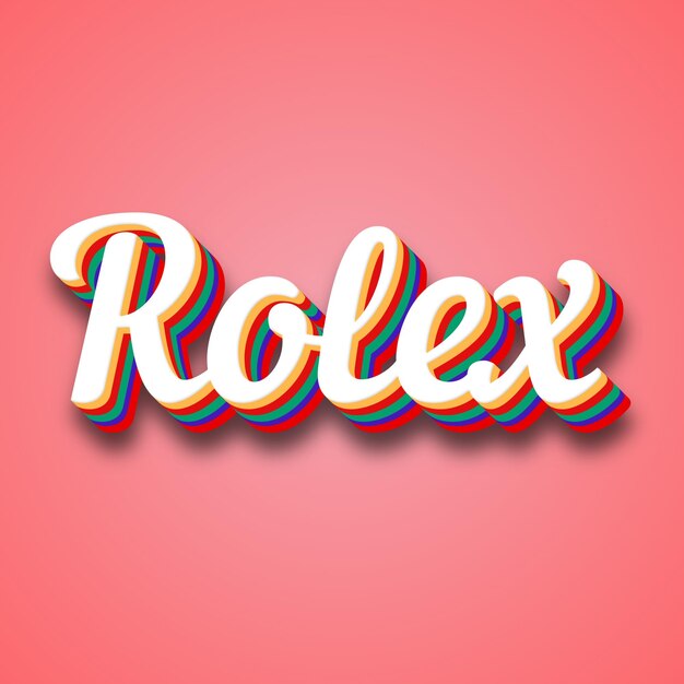 Rolex Text Effect Photo Image Cool