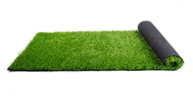 Photo roll of artificial green grass