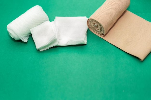 Roll elastic bandage gauze for first aid using